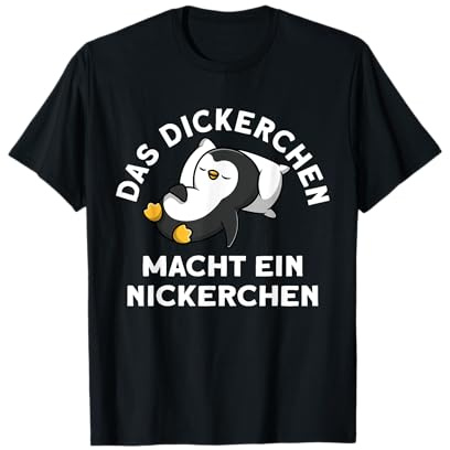 Das Dickerchen Macht EIN Nickerchen Pinguin Pyjama T-Shirt