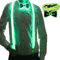 2 Stück Leuchtende Herren-LED-Hosenträger und Fliege, LED-Leucht-Hosenträger, für Musik Festival, Halloween-Kostümparty, Rave-Party, Weihnachten, Neon-leuchtendes dunkle Party Supplies für Party deko