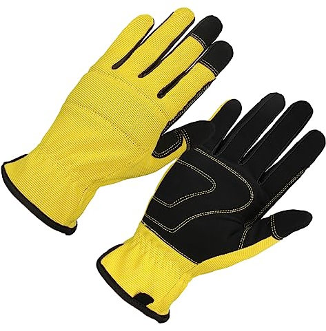 YARNOW 1paar Gardening Gloves Xl Gelb Atmungsaktive Schutzhandschuhe Für Herren Verschleißfest Stichfest Für Gartenarbeit Reparaturen Und Mehr