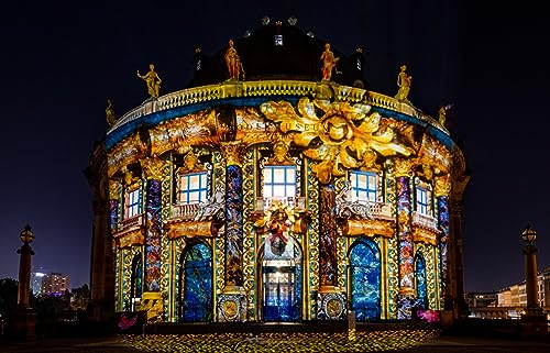 Holzpuzzle Erwachsene 1000 Teile Deutschland Berlin Bode Museum Nachtfoto 75 * 50Cm