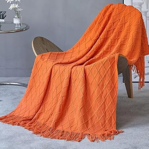 QIUMING Nordic Stricken Plaid Decke Super Weiche Böhmen Decke Für Bett Sofa Abdeckung Bettdecke Plaid Auf Die Sofa Dekor Decken Mit quaste
