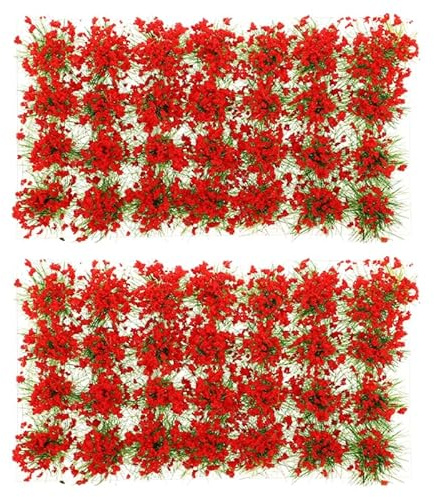 STOBOK 2 Boîtes De Touffes d'herbe Simulées en Résine pour Modélisme Ferroviaire Décor De Paysage Miniature Jardin Table De Sable Léger Durable