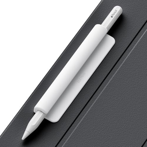 ELETIUO Silikon-Stiftehalter, kompatibel mit Apple Pencil (USB-C), Apple Pencil 1. / 2. Generation, stark haftend, klebrig an iPad-Hülle für Stylus-Stifte und die meisten Stifte, Weiß