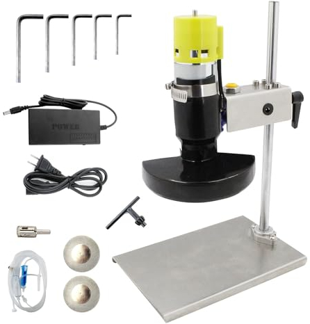Tagliabottiglie Elettrico in Vetro, Kit Tagliabottiglie Professionale Utensile da Taglio Rotondo Quadrato con 7 velocità Variabili per Vaso da Fiori Fai da Te Bottiglie di Vetro Rotonde Ovali