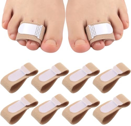 EYVRPAU 8 pièces Bandage de correction pour orteils,Redresseur D'orteil,Attelles D'orteils,Protege,Orthese,Écarteur,Separateurs,Protection