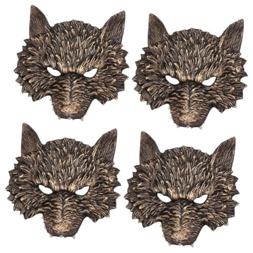 Alasum 4stücke Halloween Maske Realistische Wolfsmaske Für Kostümpartys Cosplay Und Karneval Bequemes Tragen Halloween Dekoration Für Erwachsene