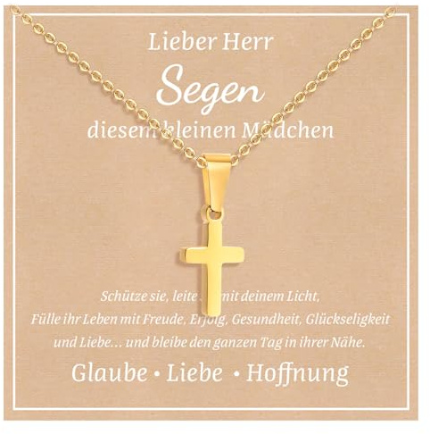 XUANPAI Chaîne en forme de croix - Cadeau pour fils et fille - Pendentif en forme de croix en acier inoxydable argenté et doré - Cadeau pour adolescents, Noël, cadeau d'anniversaire pour garçons et