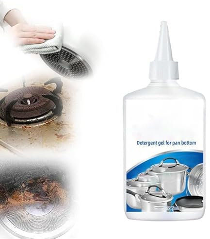 Detergente gel per fondi neri di padelle,potente pasta detergente per pentole,detergente gel magico per pentole e padelle,detergente per padelle in acciaio inossidabile,detergente per grassi ostinati