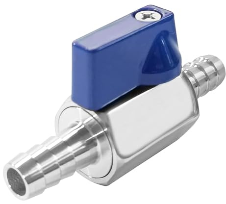 Barb Ball Valve, Mini Shut Off Valve, Stainless Steel Water Hose Pipe Fittings [8mm]