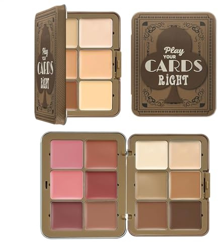 Palette De Blush Crème Et Correcteur - Palette De Maquillage Teint | Fard À Joues Naturel, Contour Et Anti-Cernes, Cosmétique Pour Femme, Couleurs Pigmentées Et Longue Tenue