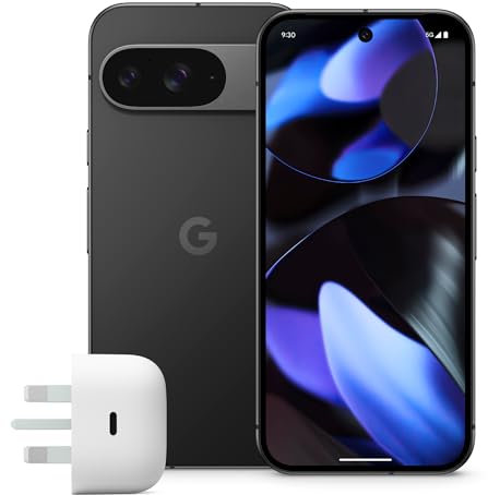 Google Pixel 9 with 45W Charger - Unlocked Android Smartphone with Gemini, Advanced Camera, 24-Hour Battery, and 6.3 Actua Display - Obsidian, 128GB