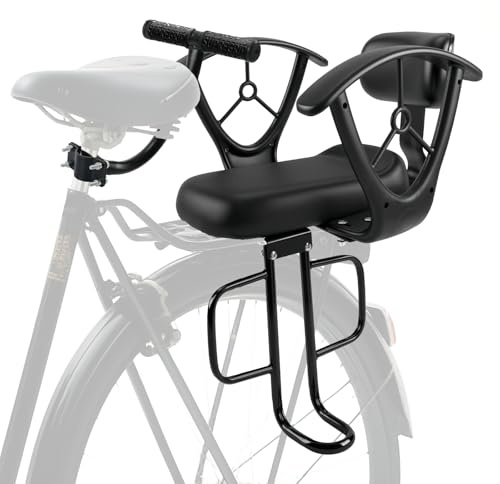 Siège enfant de vélo, siège arrière réglable, avec accoudoirs de sécurité et repose-pieds - Siège de sécurité de vélo pour enfants de 2 à 6 ans - Convient pour les vélos avec porte-bagages