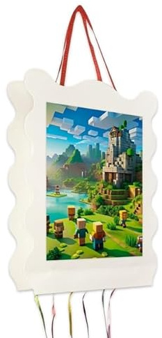 Piñata Mineecrarfts, 30x40cm, Fiesta Cumpleaños