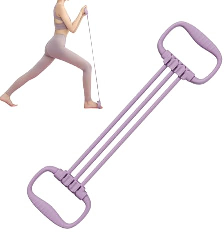 Qiwieod Bandas Elásticas para Ejercicio,Cuerdas Elásticas para Entrenamiento de Espalda - Expansor De Pecho con 6 Niveles para Tonificar Músculos De Piernas Brazos Espalda Pilates Gimnasio