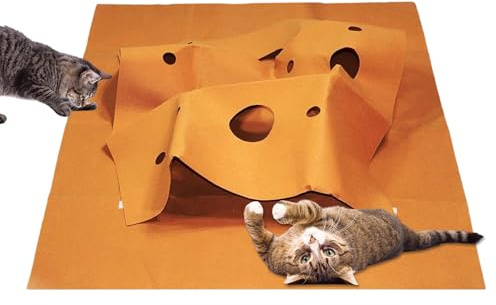 Quorvex Katzentunnel | Katzen Aktivitätsbett | Interaktives Kätzchen Spielzeug Tunnel mit Bereicherung für Spielen, Klettern, Jagen Drinnen, Draußen, Wohnung