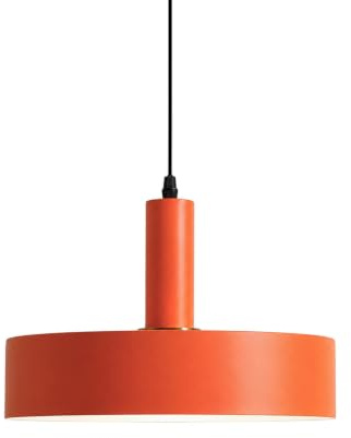 HJXDtech ⌀30cm Pendelleuchte Esstisch, Moderne Hängelampe aus Metall in Orange, Höhenverstellbar Hängende Deckenlampe für Küchen, Esszimmer, Wohnzimmer & Café, E27-Fassung