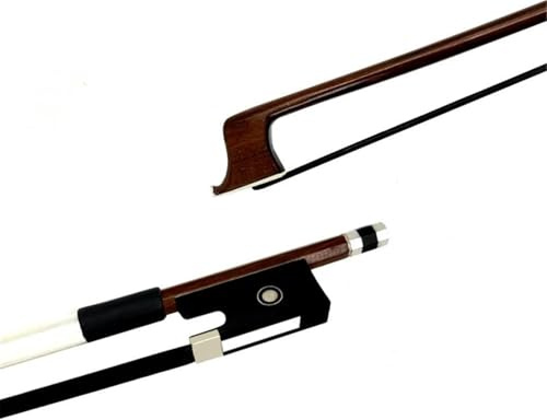 Handgefertigte Geigenbögen 1 Stücke Brasilholz 4/4 3/4 1/2 1/4 1/8 1/10 1/16 Violinbogen Geige Neusilberteile Weiß/schwarz Rosshaar(1/4)