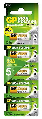 GP 23A Alkaline Batterie MN21 12V, 5er Pack