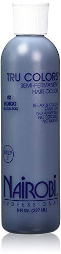 Nairobi Tru Colors Semi Permanent Hair Color No.2 Indigo (Blue/Black) for Unisex, 8 Ounce