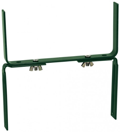 Halter in H - Form für Blumenkasten Balkonkastenhalter, Farbe:dunkelgrün
