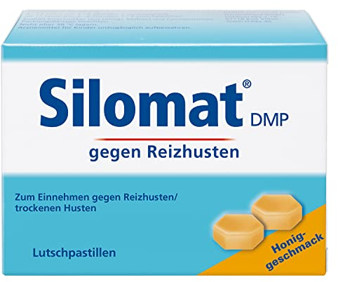 SILOMAT Hustenstiller Lutschpastillen mit Honiggeschmack, mit Dextromethorphan gegen Reizhusten, zum Lutschen, mit echtem Honig, für Erwachsene und Kinder ab 6 Jahren, 20 Stück