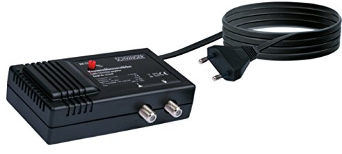 Schwaiger BN2212 531 47 – 862 MHz TV Signal Amplifier/TV Signal Booster (F, AC, 50, 60, 140 x 38 x 78 mm, Black)