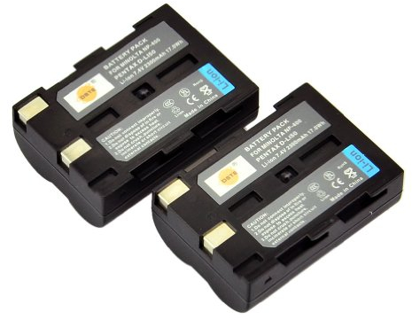 DSTE 2X D-LI50 Li-Ionen Akku Kompatibel für Pentax K10D K20D und Minalta NP-400 SLR Kameras