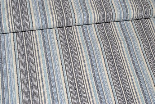 alles-meine.de GmbH 0,8 m * 1,4 m Stoff Krepp Streifen blau weiß - Baumwoll Stoffe Meterware Baumwolle - Crashstoff ideal für Blusen gecrasht bunt gestreift
