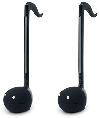 Otamatone Japanese Electronic Musical Instrument Portable Music Synthesizer from Japan by Maywa Denki Studio Award Winning, Educational Fun Gift for Children, Teens & Adults - Black (Set of 2) [Eng]