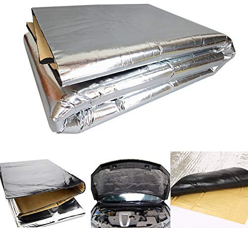 Newhashiqi Tappetino termico per cofano auto, in fibra di alluminio, isolamento acustico, cotone