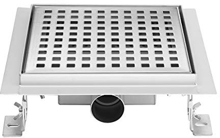 Duschrinne 25x25 cm Quadratisch Bodenablauf Quadratische Öffnungen aus Edelstahl sehr flach – in 4 Größen Q5