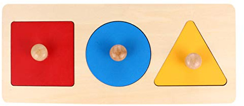 Tomaibaby Montessori Geometrisches Steckpuzzle Holzspielzeug 11.61X4.72X1.18 Zoll Pädagogisches Lernspielzeug Für Frühe Formen- Und Kognitionsentwicklung Kinder