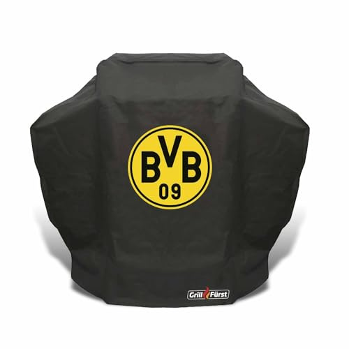 Grillfürst Grill Abdeckhaube BVB Borussia Dortmund - robuste Grill-Abdeckung 131 x 47 x 130 cm, wetterfest und wasserdicht, Abdeckung Gasgrill für Napoleon Rogue 365