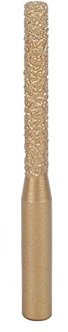 Mèche de Toupie en Granit, Mèches de Toupie en Diamant, Mèche de Toupie à Profil de Diamant Brasé Tige Droite Dorée pour Couteau à Couture en Marbre de Pierre de Quartz(6.35*5*65mm)