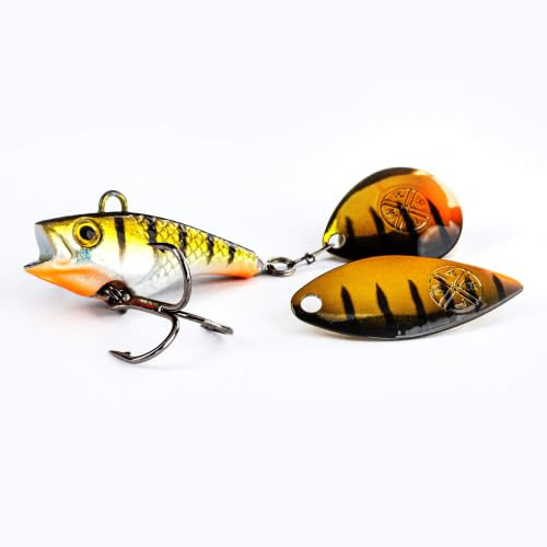 LMAB Good Vibe Jigspinner, mit Wechsel Blade, Jig Spinner zum Angeln, Barsch & Hecht Spinjig