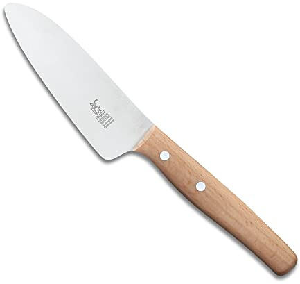Robert Herder Cuchillo de chef para niños Mini 12 cm de acero inoxidable con palancas de haya rojo