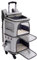 FASNATI Double-Compartment Cat Carrier Backpack with Detachable Wheels, Foldable Dog Carrier Backpack，Pet Carrier Backpack for 2 Small Cats, Dogs and Rabbits, Grey