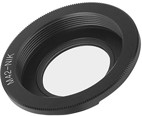 M42-AI-Objektivadapter, Aluminium-Objektivadapter Blende Manuell Einstellen FD-Objektivring für M42-Schraublinse für Optisches Glas mit Nikon AI-Kameragehäuse