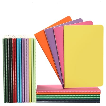 YOOMONA 24er farbenfroh Klein leeres Notizbuch, ungefütterte Tagebücher, Skizzenbücher für das Klassenzimmer, Gastgeschenke, 9x14 cm, Colorful Cover