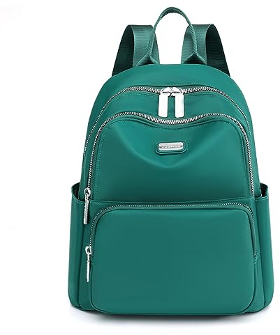 JIANLINST Rucksack Damen Klein Schulrucksack Cityrucksack Leichtgewicht Wasserdicht Reiserucksack Casual Daypack Dunkelgrün