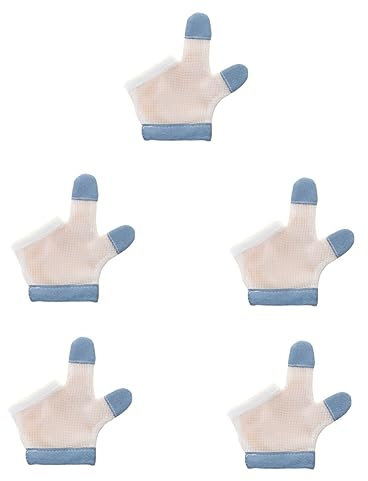TOYANDONA 5pairs Boys and Girls Teething Gloves Nylon Half-finger Outdoor Gloves for Boy Girl for Teething and Outdoor Play