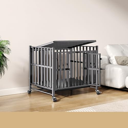 Niche pour Chiens avec Porte Verrouillable Meuble de Cage pour Chiens Intérieur Maison pour Chien Niche Chien avec loquet Niche Moderne pour Chiens pour Chiens Jusqu’à 72 kg. ( Size : 78x54x70cm )