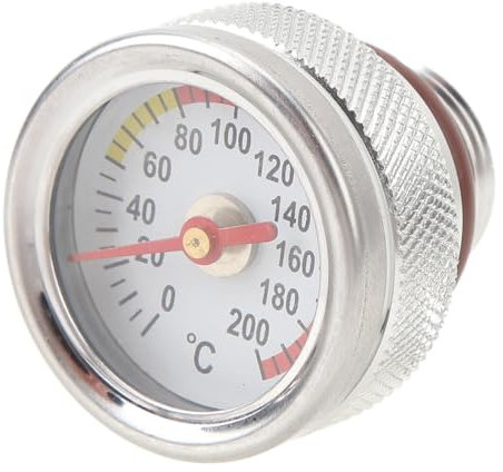 Indicatore Temperatura Olio Moto, Misuratore Temperatura Olio Motore Filettatura M20x1,5, Display 0-200 ℃, Installazione Semplice