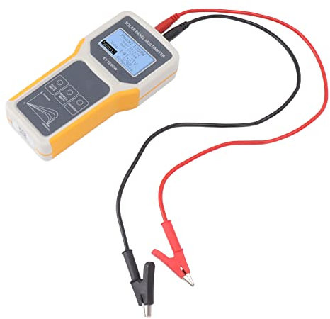 Tester del Pannello Solare, Multimetro Fotovoltaico EY1600W MPPT Multimetro del Tester del Pannello Solare con Strumento di Tensione del Circuito Aperto per Retroilluminazione per Pannelli Gialli
