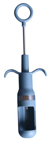 Entkerner, Tragbarer Jujube-Entkerner, Fruchtkernentferner mit Spritzendesign für Birnen-Kirsch-Jujube-Rotdattel (BLUE)