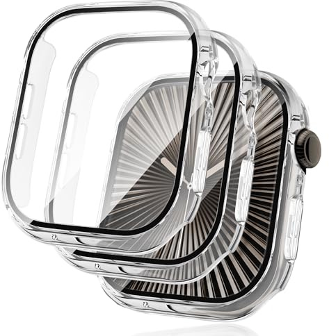 Seltureone 2 Stück Hülle für Apple Watch 10 46mm | Schutzhülle mit Displayschutz, Hard PC 360° Rundum Anti Kratz Anti Staub Ultradünne für Apple Watch 10 46mm - Transparent
