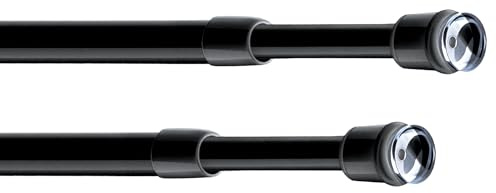 2 unità bastoni per tende a pressione Estendibile aste per tendeBianconon è necessario forare 58-85CM