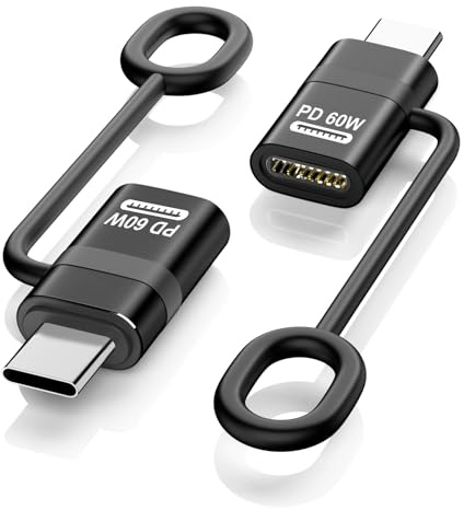 TiMOVO Lighting to USB-C Adapter with Anti-Lost Ring, 2 Pack,Black | Fast Charging & Data Transfer, Universally Compatible with Type-C Phones/Computers
