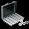 HNBTX münzkapseln 33mm,münzkapseln 2 Euro,120 Stück münzetui,2 Euro münzen aufbewahrung,17/20/25/27/30mm Universal-Aufbewahrungsbox + 120 Innenpads
