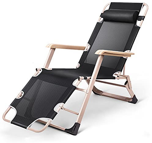 Tragbare Sonnenliege, langlebige Garten-Sonnenliege, klappbare Chaiselongue für den Außenbereich mit Kopfkissen, vielseitig etzbar das ganze Jahr über, für Terrassen, Terrassen, Gärten und Ca